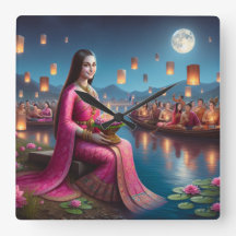 Mona tijdens het Roy Krathong Festival in Thailand