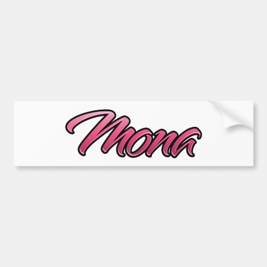 Mona vervaagde roze Aufkleber Sticker (Voorkant)