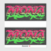 Mona Vorname Name Graffiti Aufkleber Sticker (Vel)