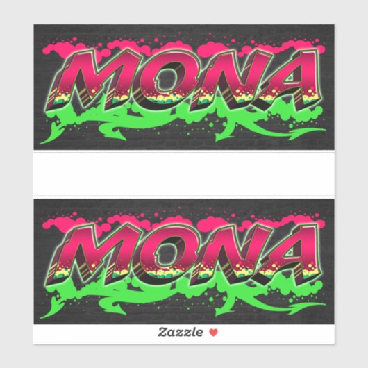 Mona Vorname Name Graffiti Aufkleber Sticker (Vel)