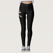 Mona white gold Handwriting Hose Leggings (Voorkant)