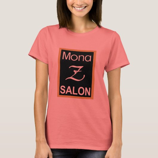 Mona Z-dames Ringer T-shirt (kleinere Logo) (Voorkant)