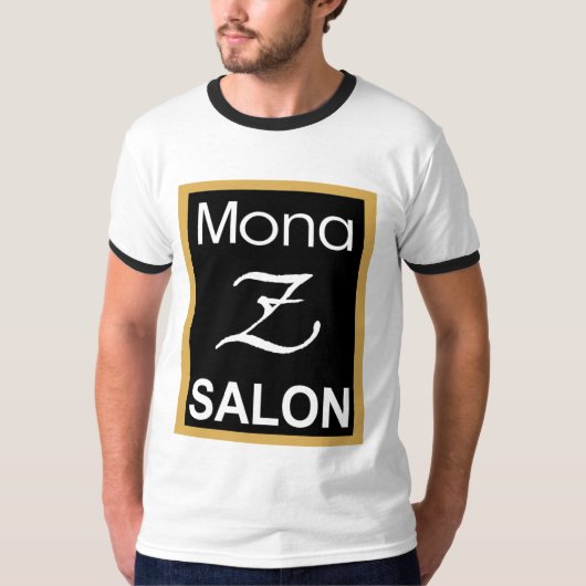 Mona Z Logo Mannen Ringer T-shirt (Voorkant)