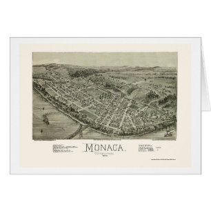 Monaca, PA Panorama Kaart - 1900