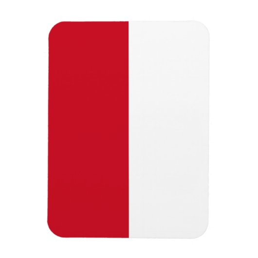 Monacaanse vlag magneet (Verticaal)