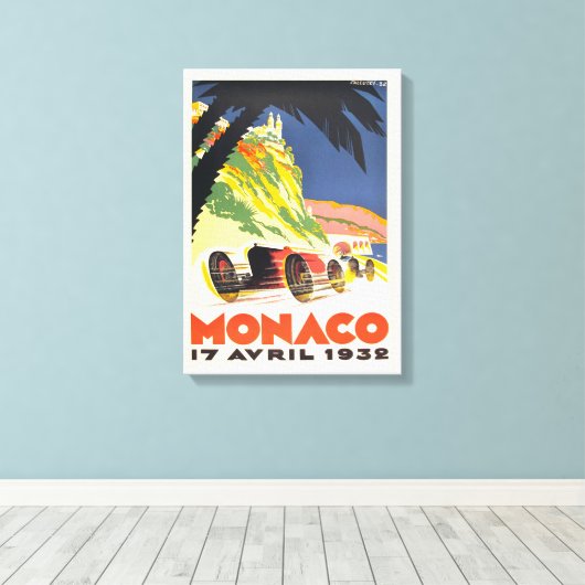 Monaco 17 april 1932 canvas afdruk (Insitu (Houten vloer))