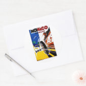 Monaco 1931 Grand Prix  Race Poster Classic Ronde Sticker (Envelop)