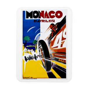 Monaco 1931 Grand Prix  Race Poster Magneet