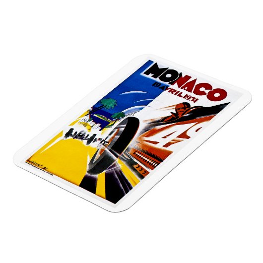 Monaco 1931 Grand Prix  Race Poster Magneet (Linkerzijde)