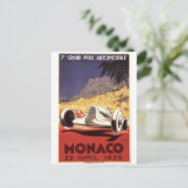 Monaco 1935 poster Grand Prix Briefkaart (Staand voorkant)