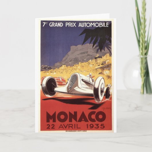 Monaco 1935 poster Grand Prix Kaart (Voorkant)