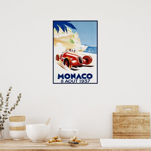 Monaco 1937, Vintag Art Poster (Keuken)