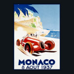 Monaco 1937, Vintag Art Poster<br><div class="desc">artikel , 1937 Monaco race .</div>