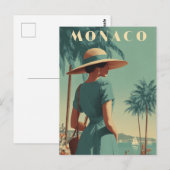Monaco 50s mode vintage briefkaart (Voorkant / Achterkant)