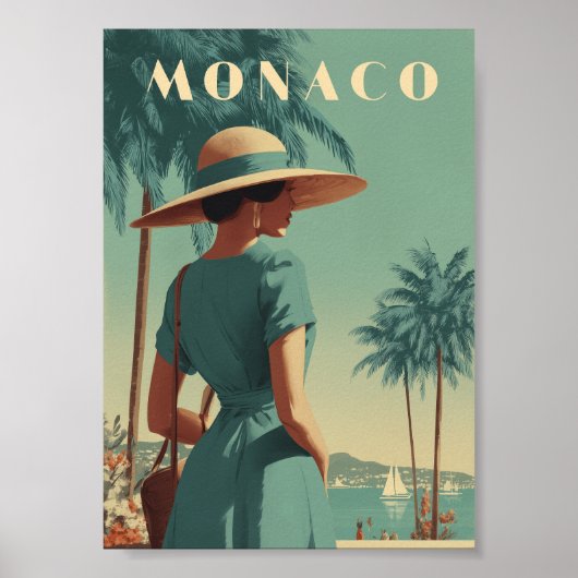 Monaco 50s mode vintage poster (Voorkant)