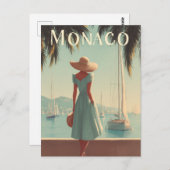 Monaco 50s vintage briefkaart (Voorkant / Achterkant)