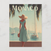Monaco 50s vintage briefkaart (Voorkant)