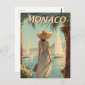 Monaco 50s vintage travel  briefkaart (Voorkant / Achterkant)