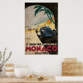 Monaco 5e Grote Prijs Automobiel 1933 2 Poster (Keuken)
