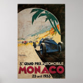 Monaco 5e Grote Prijs Automobiel 1933 2 Poster (Voorkant)