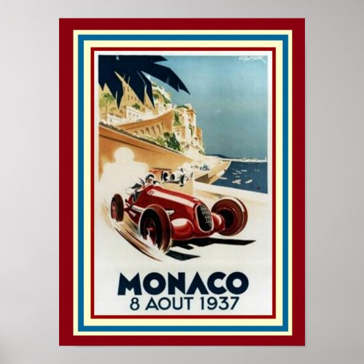 Monaco 8 van 1937 Poster 12 x 16 (Voorkant)