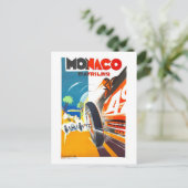  Monaco Auto Race Travel Poster Briefkaart (Staand voorkant)