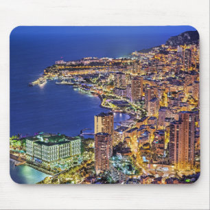 Monaco bij nacht muismat