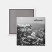 Monaco Black en White Fridge Magnet (Voorkant / Achterkant)
