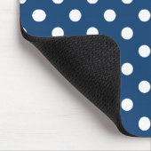 Monaco Blue Polka Dot Pattern Muismat (Hoek)