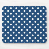 Monaco Blue Polka Dot Pattern Muismat (Voorkant)