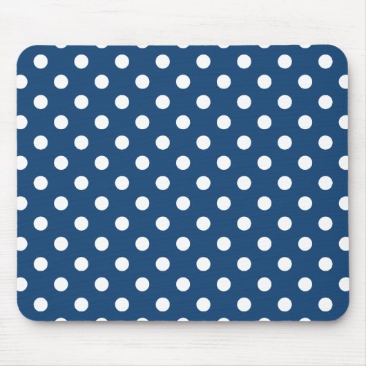 Monaco Blue Polka Dot Pattern Muismat (Voorkant)