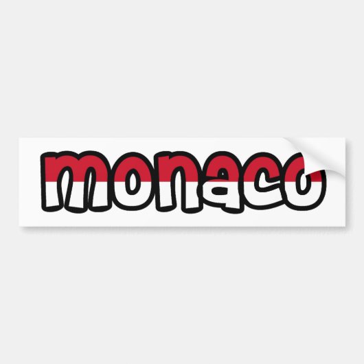 Monaco Bumpersticker (Voorkant)