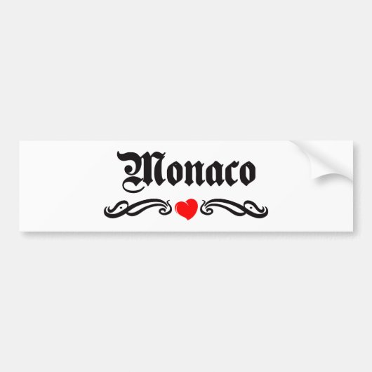 Monaco Bumpersticker (Voorkant)