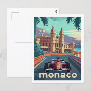 Monaco Circuit  Beroemde Reisplaats Briefkaart