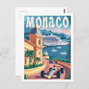 Monaco Circuit  Beroemde Reisplaats Briefkaart