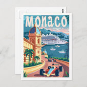 Monaco Circuit  Beroemde Reisplaats Briefkaart (Voorkant / Achterkant)