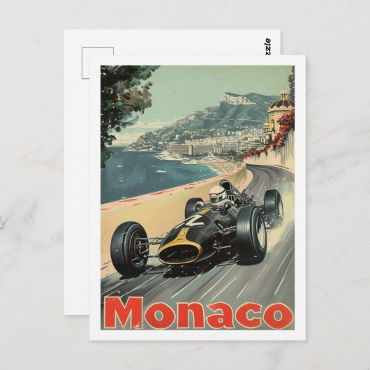 Monaco Circuit  Beroemde Reisplaats Briefkaart (Voorkant / Achterkant)