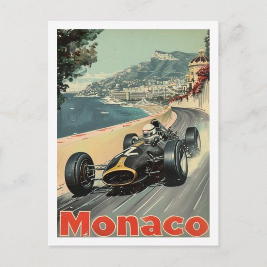 Monaco Circuit  Beroemde Reisplaats Briefkaart (Voorkant)
