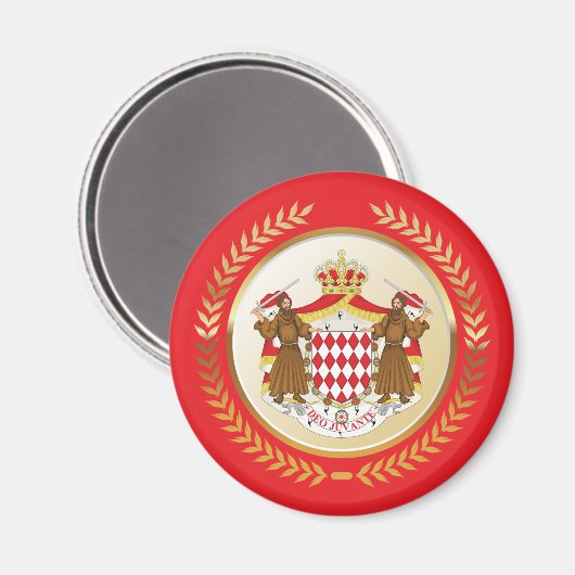 Monaco Coat of Arms Magneet (Voorkant / Achterkant)