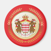 Monaco Coat of Arms Magneet (Voorkant)