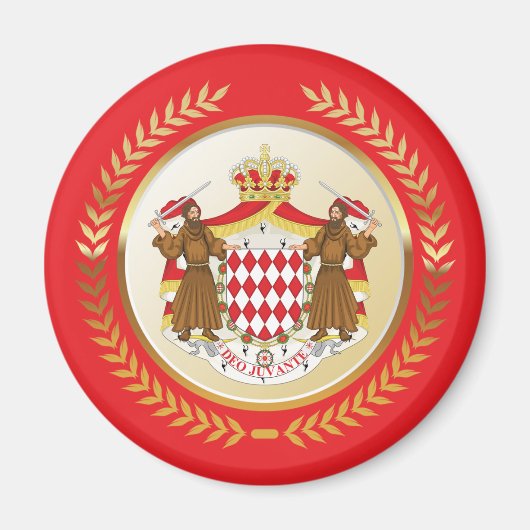 Monaco Coat of Arms Magneet (Voorkant)