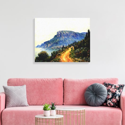 Monaco Corniche Canvas Afdruk (Insitu (Woonkamer))