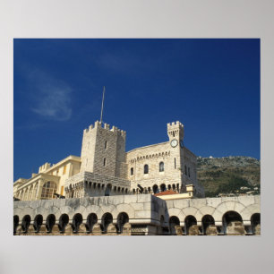 Monaco, Côte d'Azur, Prinselijk Paleis. Poster