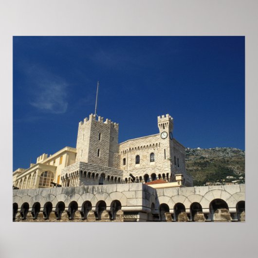 Monaco, Côte d'Azur, Prinselijk Paleis. Poster (Voorkant)