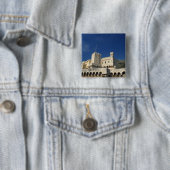Monaco, Côte d'Azur, Prinselijk Paleis. Vierkante Button 5,1 Cm (In situ)