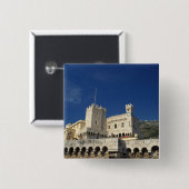 Monaco, Côte d'Azur, Prinselijk Paleis. Vierkante Button 5,1 Cm (Voorkant /achterkant)