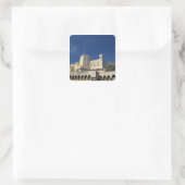 Monaco, Côte d'Azur, Prinselijk Paleis. Vierkante Sticker (Tas)