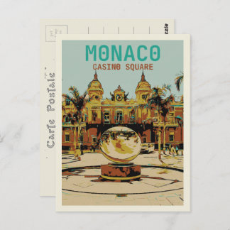 Monaco Cote d'Azur, uitzicht van het casino Briefkaart