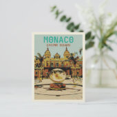 Monaco Cote d'Azur, uitzicht van het casino Briefkaart (Staand voorkant)
