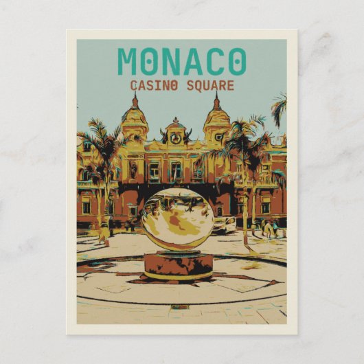 Monaco Cote d'Azur, uitzicht van het casino Briefkaart (Voorkant)